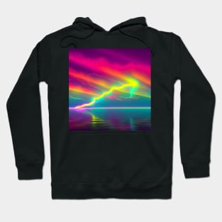 Synthwave Neon Lightning Hoodie